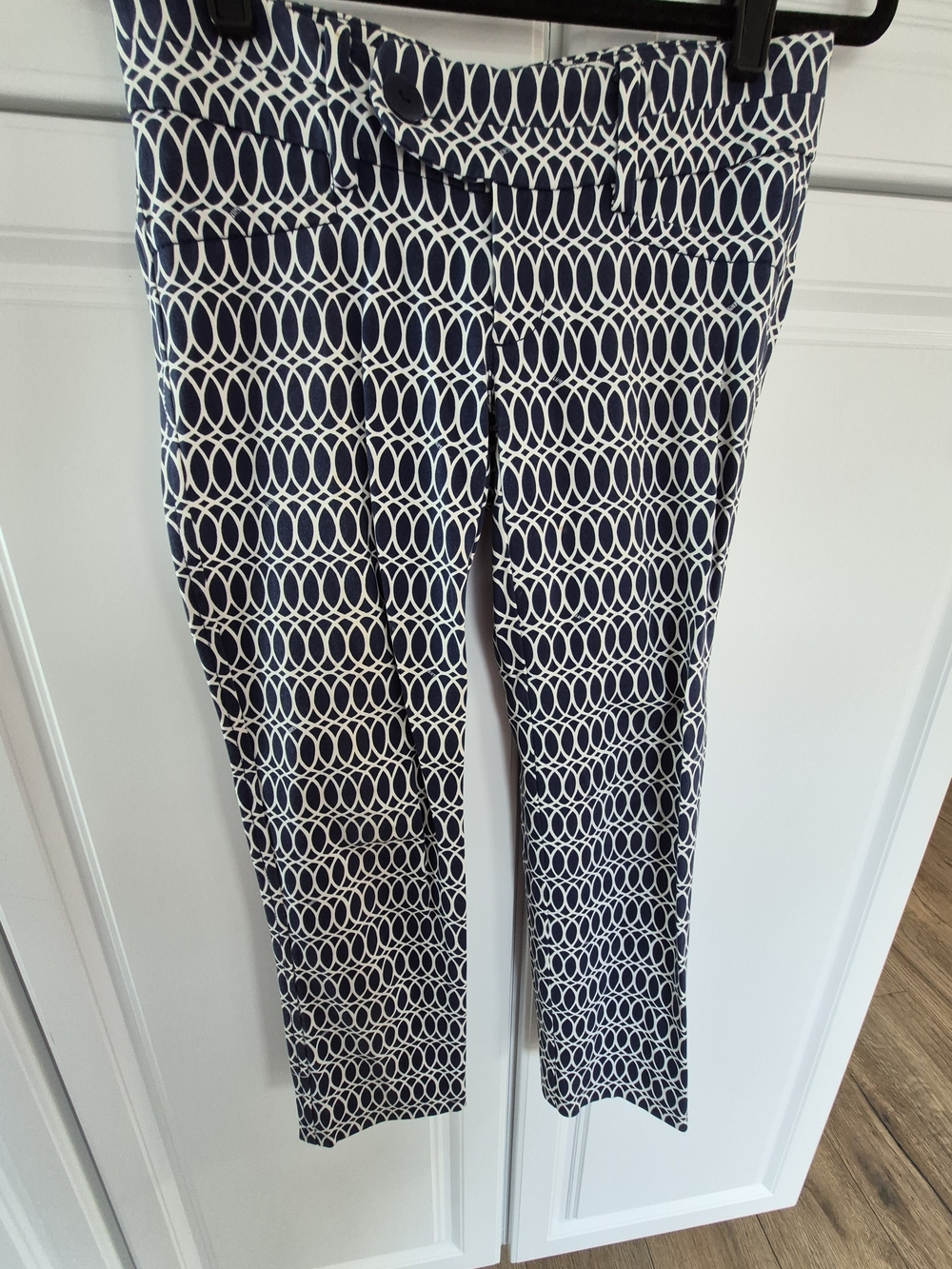 Lilly Pulitzer Navy and White Geometric Ankle Length Size 0
